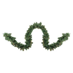 Northlight 9' X 10" Pre-Lit Pine Artificial Christmas Garland - Clear AlwaysLit Lights