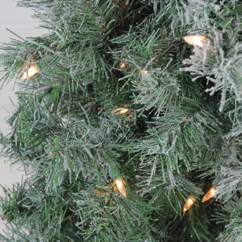 Northlight 5ft Pre-Lit Flocked Woodland Alpine Artificial Christmas Tree - Clear Lights 4 Northlight 5ft Pre-Lit Flocked Woodland Alpine Artificial Christmas Tree - Clear Lights - Image 2