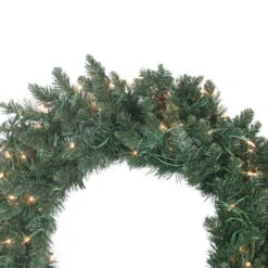 Northlight Pre-Lit Traditional Pine Artificial Christmas Wreath - 30-Inch, Clear Lights -Northlight northlightm84358 03754.1636807877