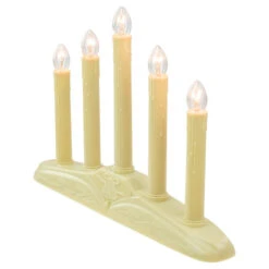 Northlight 14.5" Ivory 5-Lights Christmas Chandelier On Holly Berry And Bell Base Candle Lamp -Northlight northllight ys15771 2updated 05860.1667338305