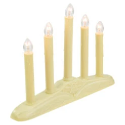 Northlight 14.5" Ivory 5-Lights Christmas Chandelier On Holly Berry And Bell Base Candle Lamp -Northlight northllight ys15771 3updated 41109.1667338305