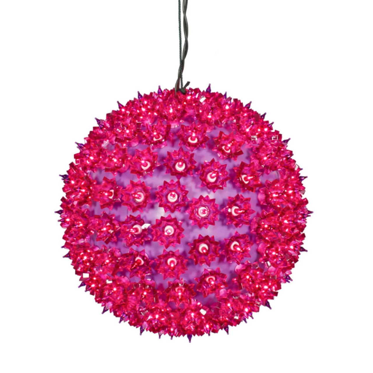10" Pink And Purple Lighted Sphere Hanging Christmas Decor 3 10" Pink And Purple Lighted Sphere Hanging Christmas Decor