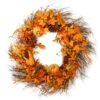 Maple Leaf And Pumpkins Artificial Autumn Wreath - 28-Inch, Unlit -Northlight rahv lfg31293 43516.1665519660