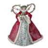 Roman Set Of 2 Beige And Red Holly Floral Dress Angel Christmas Tree Toppers 17" -Northlight roman 132036 a 35160.1588405989