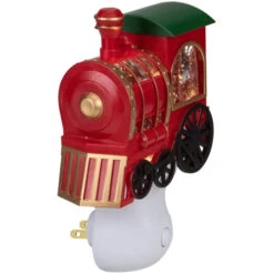 Roman 6.5" Red, Green And Gold Glitter Bubble Lamp Christmas Train Night Light -Northlight roman 160166 2 40921.1588415777