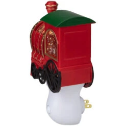 Roman 6.5" Red, Green And Gold Glitter Bubble Lamp Christmas Train Night Light -Northlight roman 160166 3 02605.1588415778