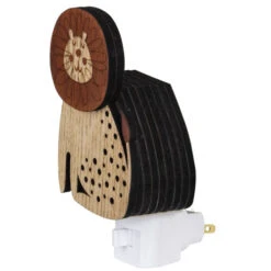 Roman 6" Wooden LED Smiling Lion Night Light -Northlight roman 163585 3 93264.1665610742