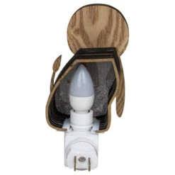 Roman 6" Wooden LED Smiling Lion Night Light -Northlight roman 163585 4 82340.1665610742