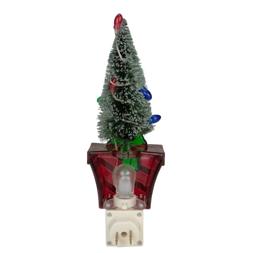 Roman 8" Red And Green Present With Frosted Christmas Tree Night Light 6 Roman 8" Red And Green Present With Frosted Christmas Tree Night Light - Image 4