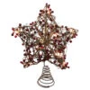 Northlight 13.5" Brown Rattan With Red Berries Star Christmas Tree Topper - Clear Lights -Northlight sfgetzzrdtqkv5lcch4hiwb6th91snsq 35123.1587645148