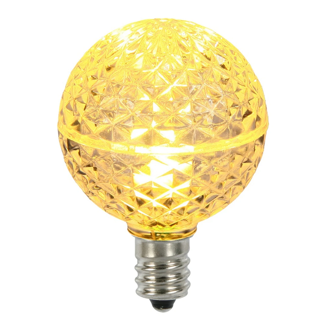 Club Pack Of 25 LED G40 Warm White Faceted Replacement Christmas Light Bulbs - 32275954 3 Club Pack Of 25 LED G40 Warm White Faceted Replacement Christmas Light Bulbs - 32275954