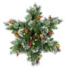 Pre-Lit 32” Wintry Pine(R) Snowflake Artificial Christmas Wreath - 32-Inch, Battery Operated Warm White Clear LED Lights -Northlight wp1 300 32s b1 35217.1588405749