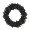 Pre-Lit Black Ashley Spruce Artificial Christmas Wreath - 48-Inch, Clear Lights -Northlight xnykxgeclotcraweprezn17kbwvtry4t 90256.1588358616