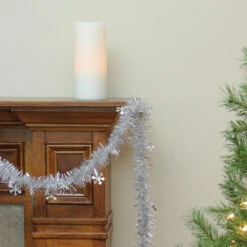 Northlight 50" X 2.75' Silver Snowflakes Tinsel Artificial Christmas Garland - Unlit -Northlight xqbdahbuuy9zdgnmy57lanftesjqvc0y 87749.1665433296