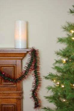 Northlight 50' X 3" Red And Green Spiral Center Christmas Tinsel Garland - Unlit -Northlight y7aajowvnsz2kfgzjorqvqwubn4tpoeb 29977.1664379670